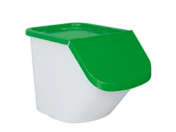 ingrediëntendispenser HxBxD 450x430x610mm 40l PP bak/deksel wit/groen