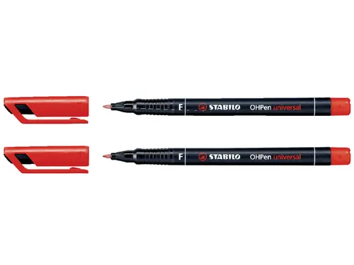 Viltstift STABILO OHpen 842/40 permanent rond fijn rood
