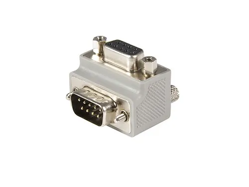 Rechts gehoekte DB9 naar DB9 Seriële kabel adapter Type 2 - M/F