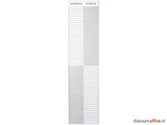 Menoor In-uit Bord 60 Namen Aluminium Aan/afwezigheidsbord Wit