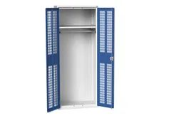Lockerkast 2000x800x550mm 1 vak, dubbele ventilatiedeur, RAL5010