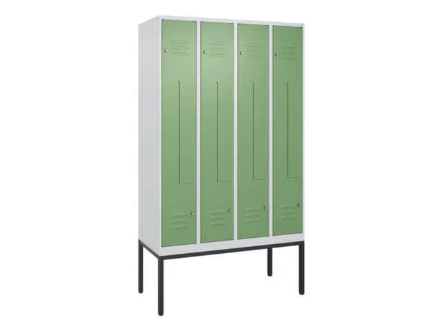armoire vestiaire Z HxlxP 2120x1200x500mm larg. compart. 150/300mm