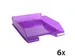 Corbeille à courrier Combo Midi transparent - Violet brillant