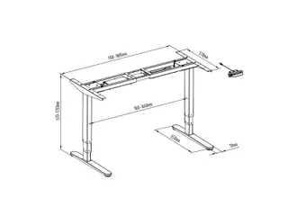 Elektrisch Verstelbaar Zit-Sta Bureau Frame Wit 180Cm - 2