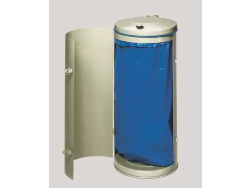 Afvalverzamelaar 120 liter HxØ 980x500mm Met Deur Staal Ral7032
