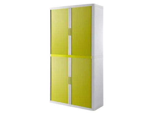 Roldeurkast HxBxD 2040x1100x415mm 4 Oh Romp Wit Front Groen