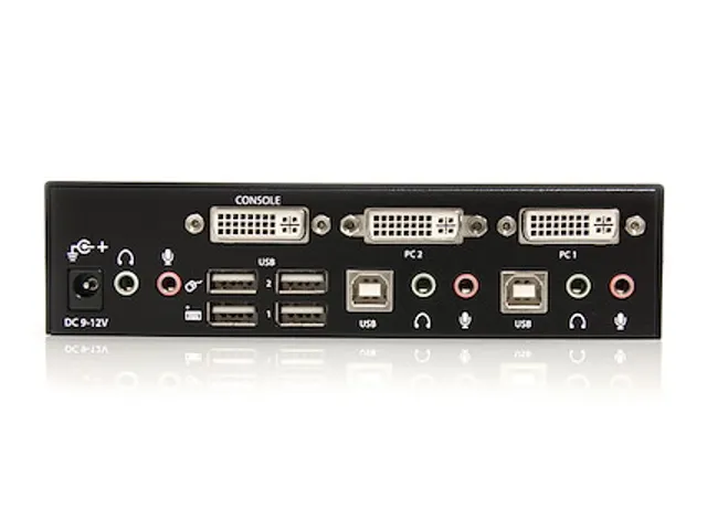 2-poort DVI USB KVM-switch met Audio en USB 2.0-hub