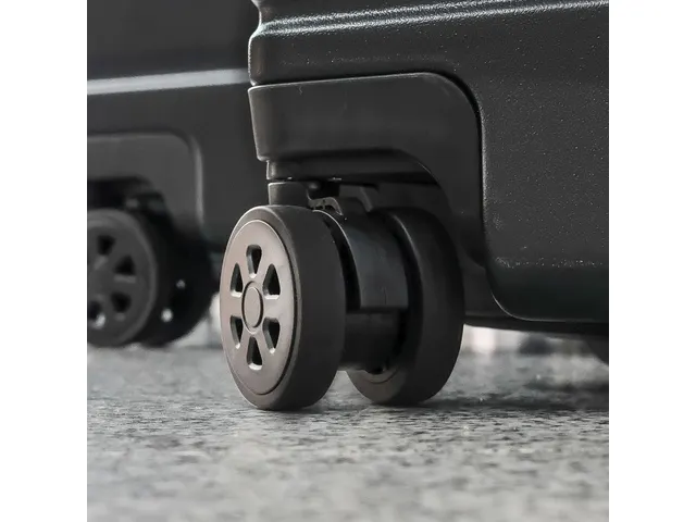 Reistrolleyset JSA 3-delig mat zwart gerecycled ABS