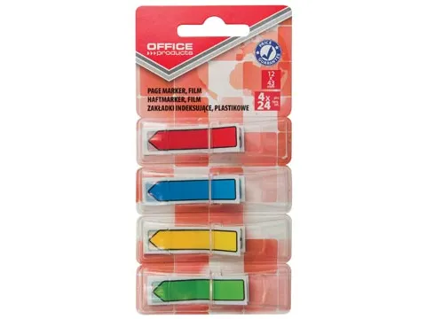 Index 43x12mm 4x24 Tabs Assorti kleuren blister