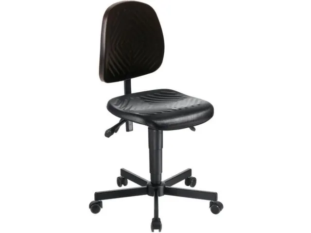 Werkplaatsstoel,standaardzitting zwart,PU-schuim