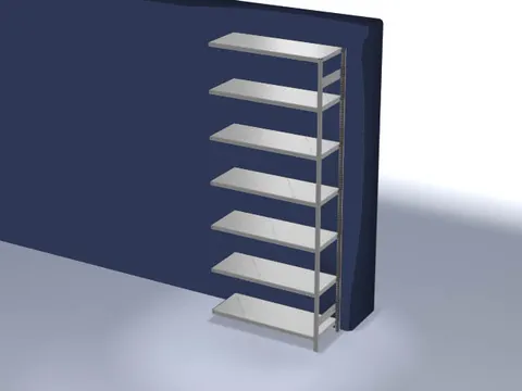 magazijnstelling,aanbouwveld,HxBxD 3000x1310x535mm,vakl. 185kg