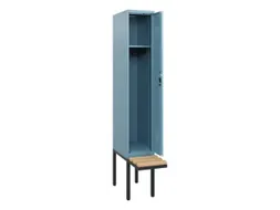 locker met bank,HxBxD 1950x300x815mm,1vak,vak B 300mm,cilinderslot