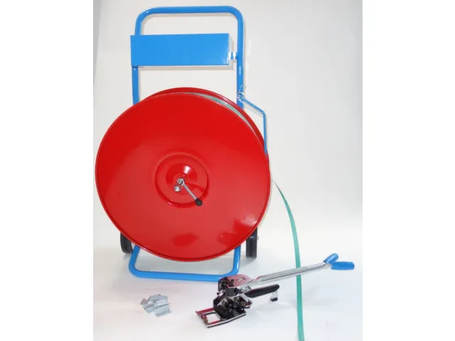 Polyesterbandset Met Span- En Sluitapparaat En Afrolwagen B 16Mm