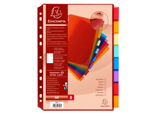 Tabbladen PP A4 8 tabs personalis.