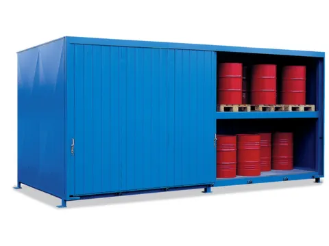 Stellingcontainer Gevaarlijke Stoffen Max. 80X200L Vaten Staand