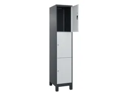 lockerkast,HxBxD 1950x400x500mm,1x3vakken,vak B 400mm,cil.-slot,voeten