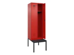 locker met bank,HxBxD 2120x600x815mm,2vak,vak B 300mm,cilinderslot