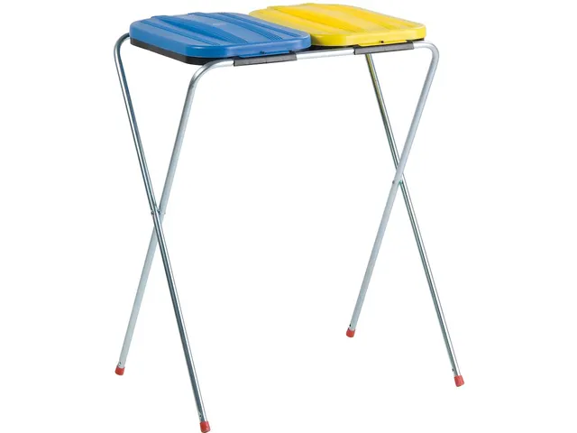 Afvalzakhouder Duo 2x130L geel en blauw
