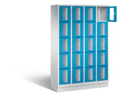 Lockerkast 1800x1190x500mm 4x5 vakken Cilinderslot, Sokkel, RAL5012
