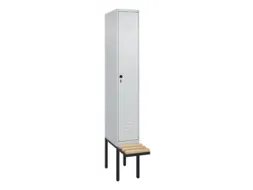 locker met bank,HxBxD 2120x300x815mm,1vak,vak B 300mm,draaigrendel