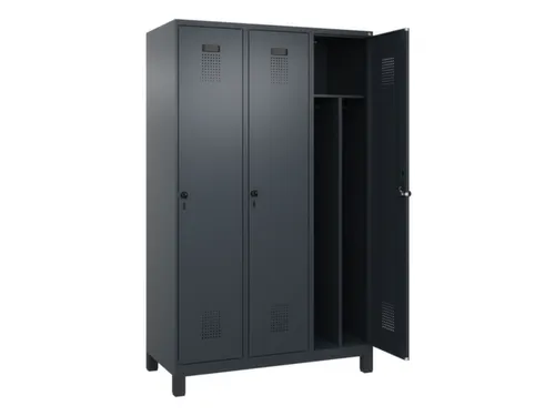 locker voor scheiding van kleding,HxBxD 1950x1200x500mm,3vak