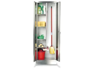 schoonmaakkast,HxBxD 1800x600x500mm,links 4vakken,rechts 2bezemhouders - 1