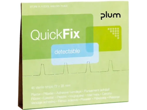 Plum QuickFix pleisterdispenser Navulling 30 Detectie pleisters Blauw