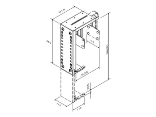 CPU Houder CPU-D100 tot 30kg max. 22x53cm Zwart - 2