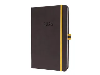 Weekagenda Linescape A5 2026 (EN) donkergrijs Hardcover verticale inde - 2