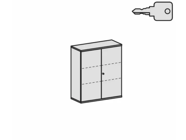 Kantoorkast 1150x1000x430mm Decor Romp Wit Decor Front Lichtgrijs