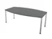 vergadertafel,HxBxD 740x2000x1200mm,vatvormig,MS-donkergrijs