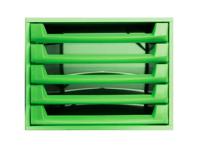 Ladenblok Fantasy Works A4+ met 5 laden open Groen