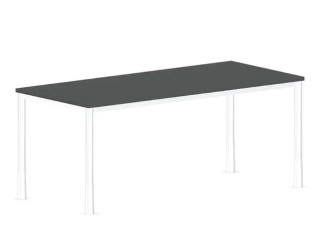 in hoogte verstelbaar bureau 720-840x1800x800mm hout MS-donkergrijs