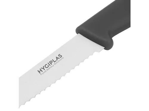 Tomatenmes Hygiplas gekarteld 10cm zwart