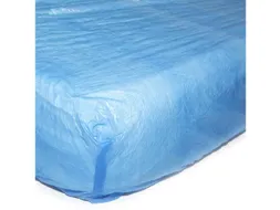 CPE matrasovertrekken blauw 30µ 210x90x20cm 10 stuks