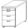Mobiel Ladeblok 570X430X800Mm Centr. Vergrendeling Rollen Onyxgrijs