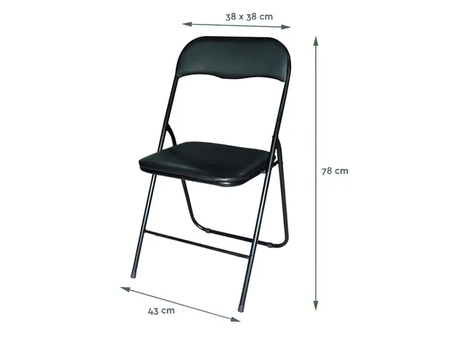 Chaise pliante BRASQ FC100 noir