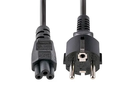 Laptop Stroomkabel 3 Meter EU Schuko Plug naar C5 Clover Leaf