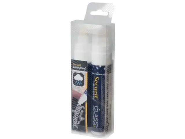 Securit Waterproof Krijtmarker Large Wit, Etui Met 2 Stuks