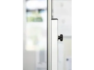 Verrijdbaar scherm 190x126cm transparant plexiglas met onderstel - 2