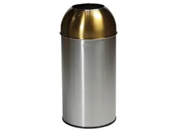 RVS afvalbakken,40l,HxØ 740x350mm,1opening(en),romp geborsteld