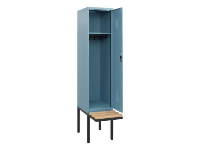 locker met bank,HxBxD 1950x400x815mm,1vak,vak B 400mm,cilinderslot