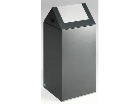 Afvalverzamelaar Zelfblussend 60 Liter 800X320X320Mm Klemring Zilver