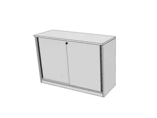 schuifdeurkast,HxBxD 825x1200x445mm,Bl-wit - 1