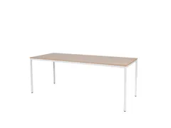 Domino Basic Tafel Vaste Hoogte 2000x800mm Hav/Kers 25mm Wit 4-Poots