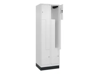 Z-garderobekast,HxBxD 1950x600x500mm,vak B 150/300mm,cil.-slot,sokkel - 2