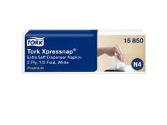 Servetten Expressnap N4 extra zacht premium 1/2 vouw 2-laags wit 15850