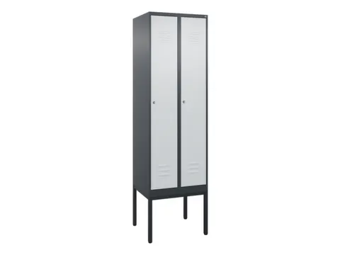 locker,HxBxD 2120x600x500mm,2vak,vak B 300mm,cil.-slot,voetonderstel