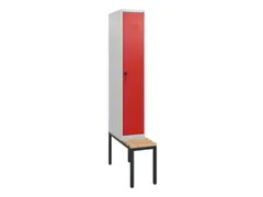 Armoire vestiaire avec banc HxlxP 1950x300x815mm 1compart.