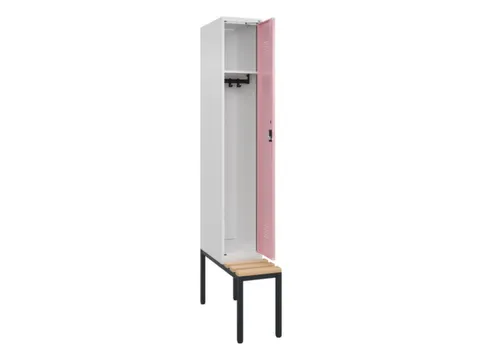 locker met bank,HxBxD 2120x300x815mm,1vak,vak B 300mm,cilinderslot